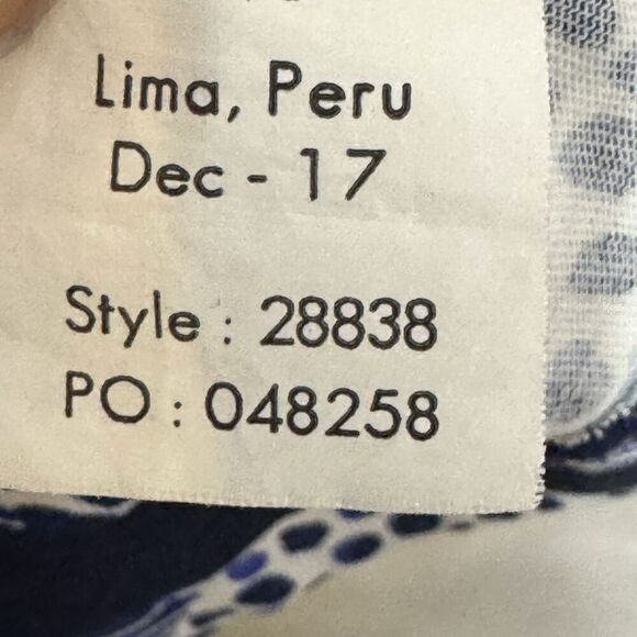 Lilly Pulitzer Dress Lajolla Medium Blue White Shell Stripe Pima Cotton Summer - Picture 9 of 9